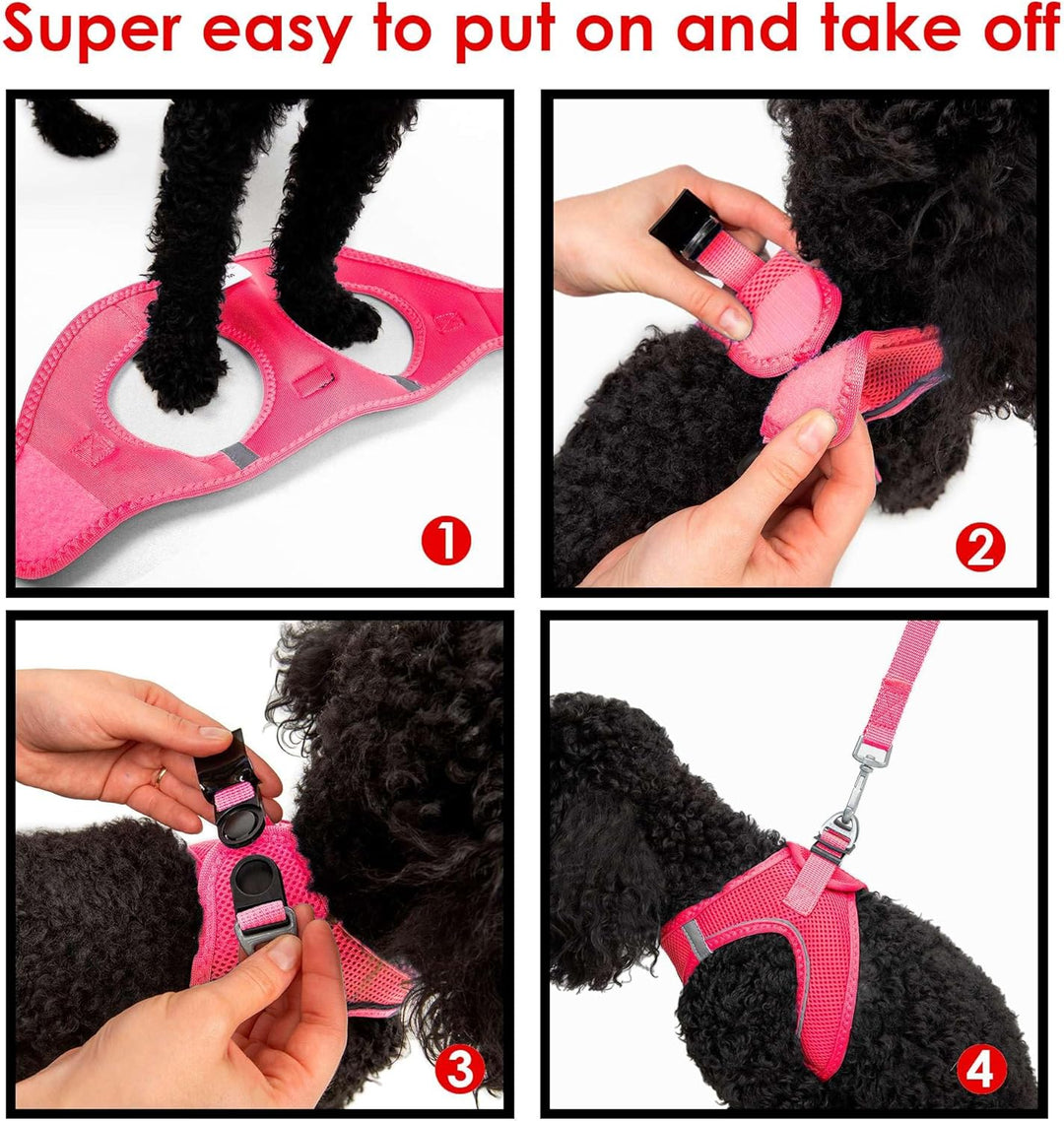TAİLPETZ AM - HUNDEGESCHIRR (2XS, Neon-Pink) Neonpink 2XS (Brustumfang 30,5–33 cm), Neonpink 2XS (Br