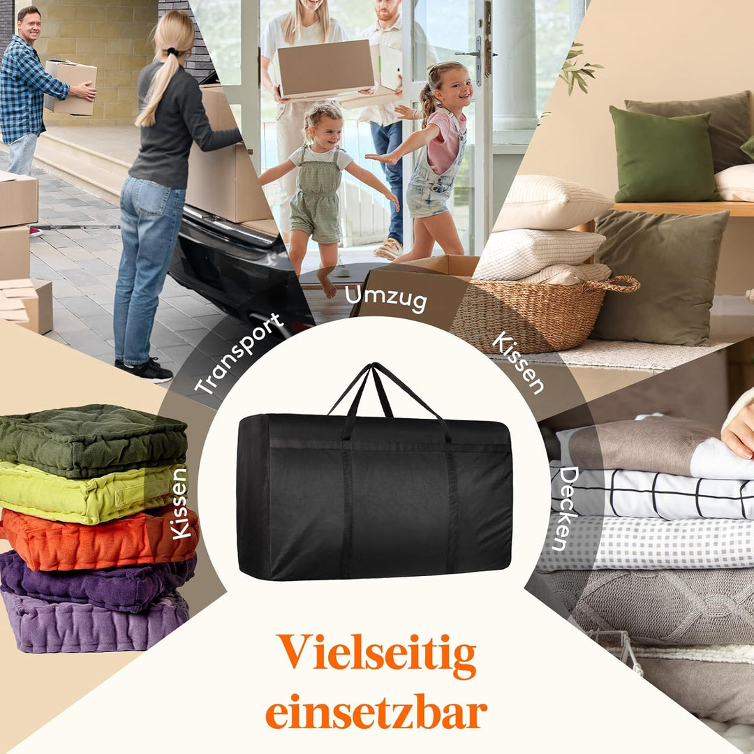 Lifewit 2 Stück 180L Extra grosse Aufbewahrungstasche, 600D Oxford Aufbewahrungstasche Heavy Duty Tr