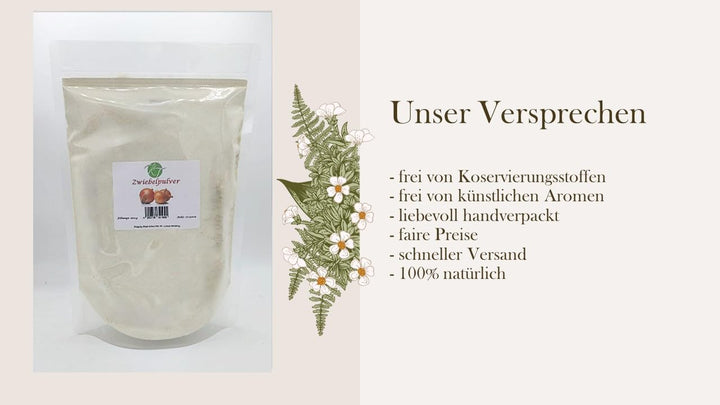 K T 1000 g / 1 kg Zwiebelpulver Zwiebeln fein gemahlen - 1A Qualität