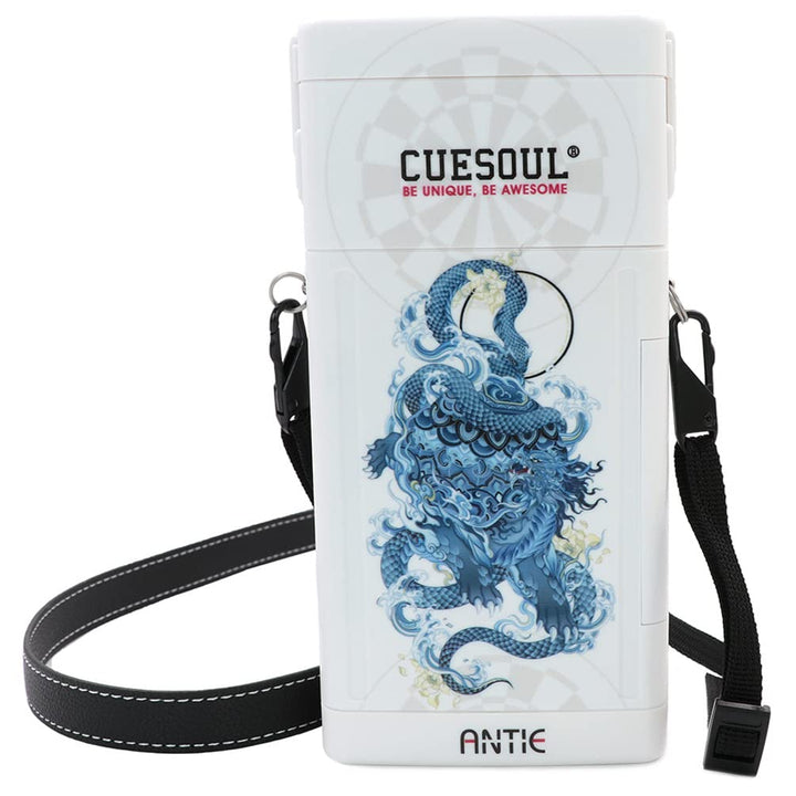 CUESOUL ANTIE Hard Dart Case, Hält 6 Steeldarts/Soft Tip Darts und zusätzliches Zubehör, mit Vier my