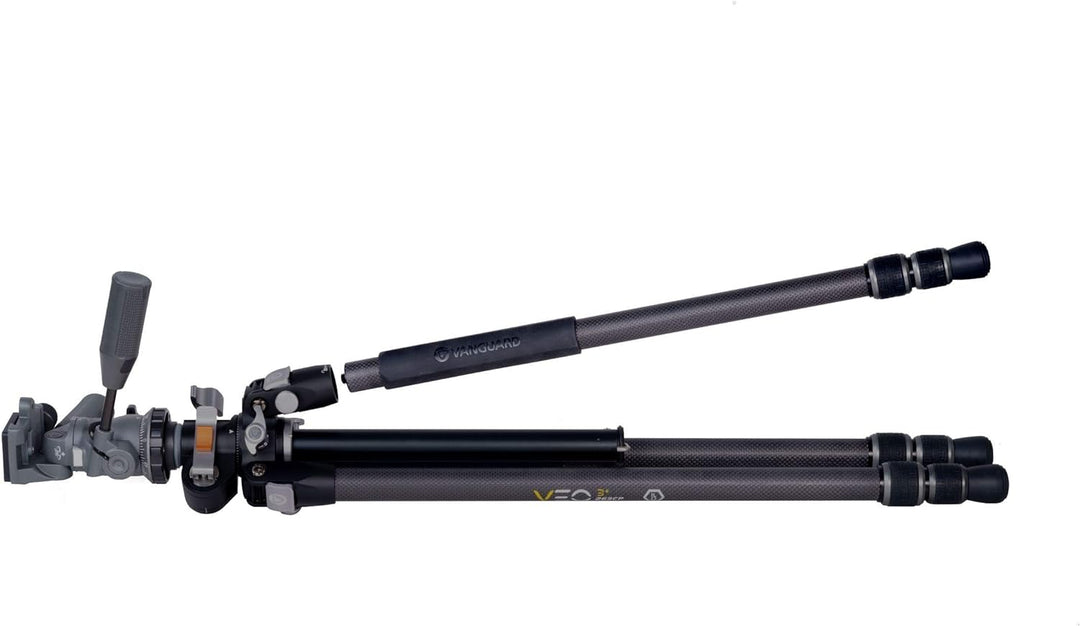 Vanguard VEO 3+ 263CP 263CP Vielseitiges Carbon Stativ - 3-Wege-Panhead, Schwarz