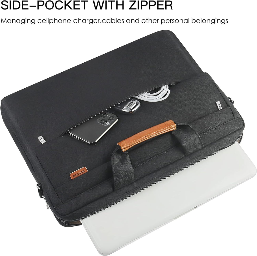 DOMISO 17 Zoll wasserdichte Laptoptasche, Schultertasche, Handtuch, für Notebook/Dell/Lenovo/Acer/HP
