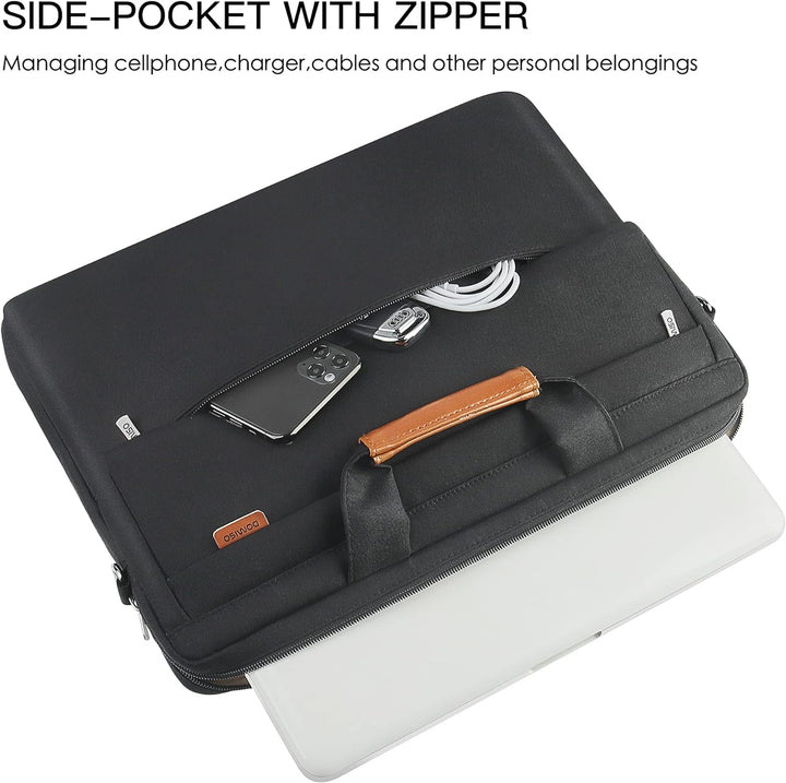 DOMISO 17 Zoll wasserdichte Laptoptasche, Schultertasche, Handtuch, für Notebook/Dell/Lenovo/Acer/HP