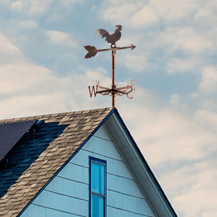Dyna-Living Wetterhahn Windfahne Weather Cock Wetterfahnen Weather Vane Metall Cockerel Weathervane