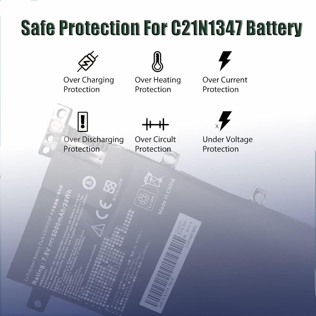 FengWings® C21N1347 Akku, 7.6V 5000mAh Ersetzen Für Asus A555 A555L F555 F555LD F555LJ K555 K555L K5