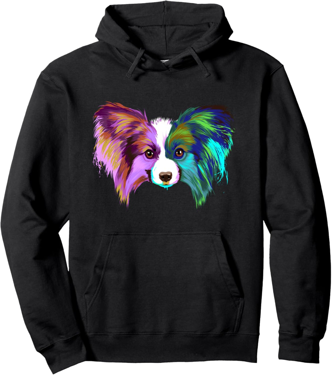 Hund Kontinentaler Zwergspaniel Papillon Pullover Hoodie