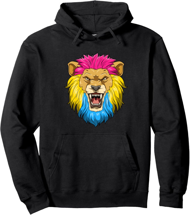 Pansexueller Stolz Löwe LGBTQ Pullover Hoodie