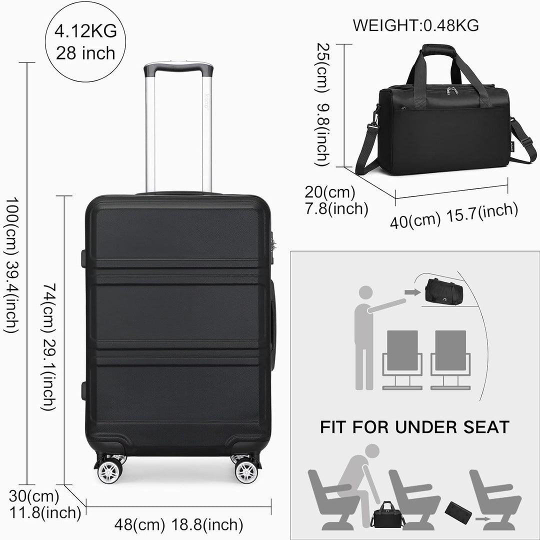 KONO Gross Rollkoffer Reisekoffer Set Gepäcksets 2 Teilig, 74cm Gross Trolley Koffer mit Ryanair Rei