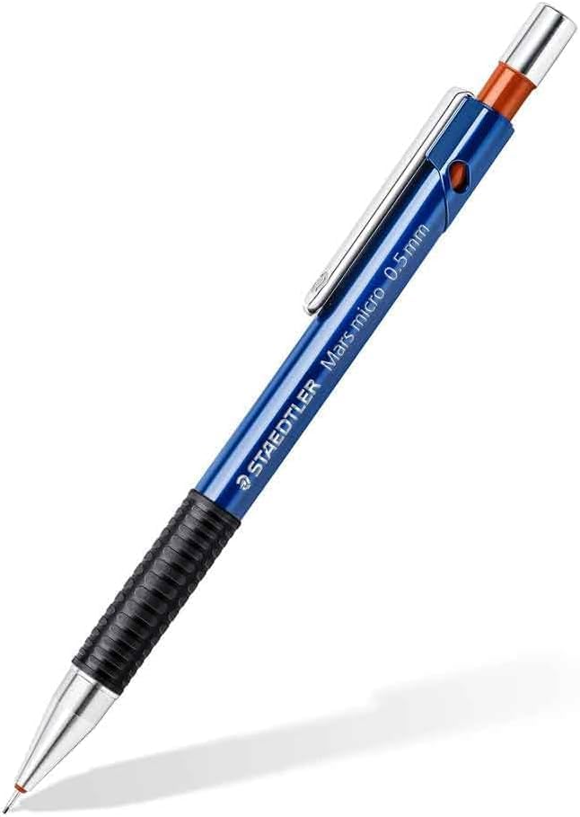 Staedtler 7755BK25DA Mars micro Druckbleistift 775 05 und Feinminen HB, 0. 5 mm, 1 Stück (Packung mi