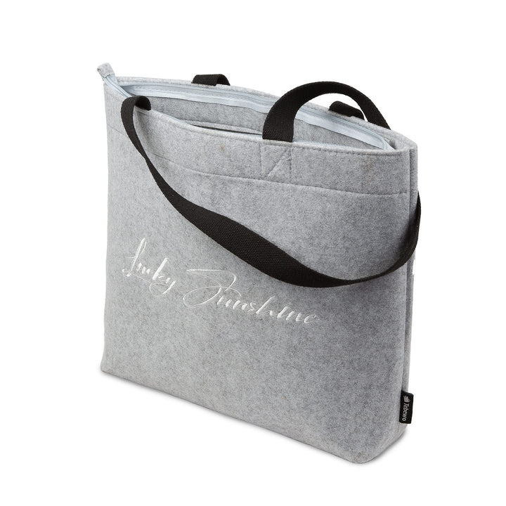 Shopping-Bag aus Filz, grosse magnetisch oder mit Reissverschluss verschliessbare Einkaufs-Tasche mi