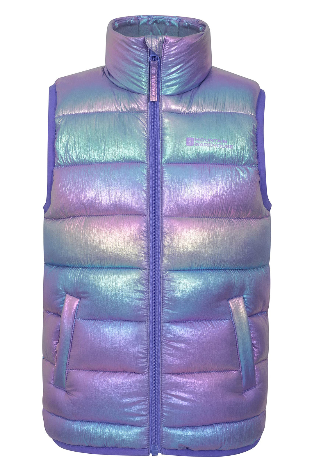 Mountain Warehouse Gepolsterte Kinder-Weste von Rocko - wasserabweisend, Mikrofaserweste, 2 Vorderta