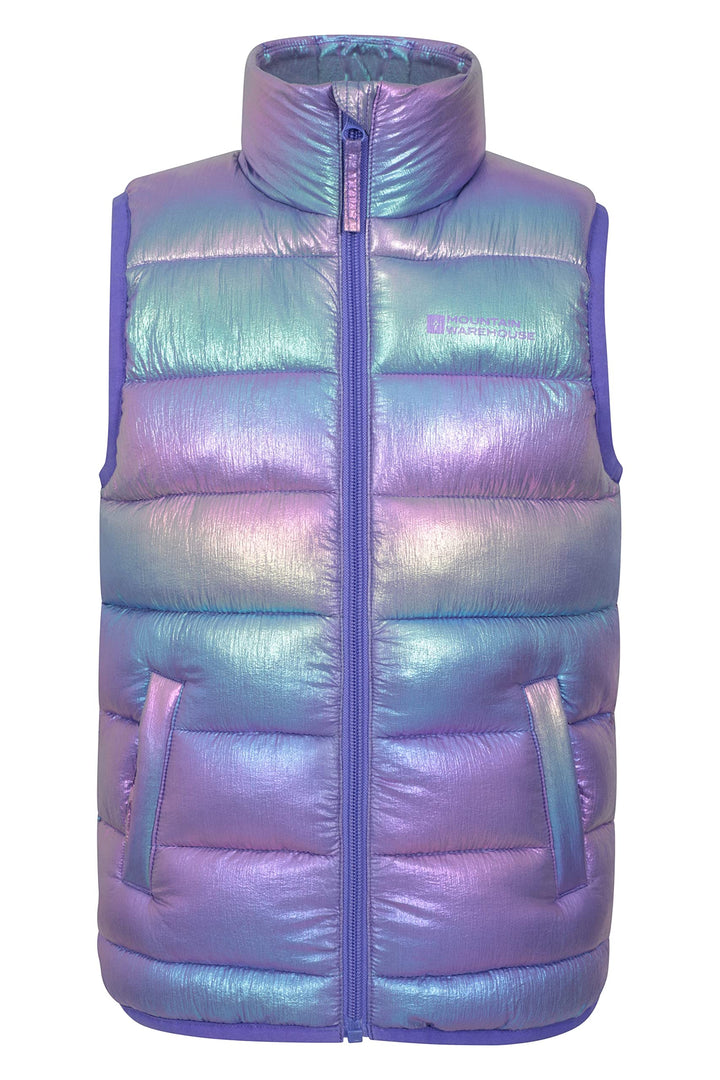 Mountain Warehouse Gepolsterte Kinder-Weste von Rocko - wasserabweisend, Mikrofaserweste, 2 Vorderta