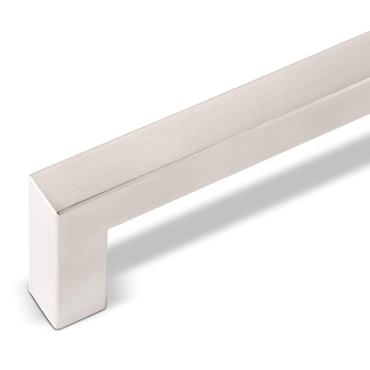 SOTECH 10 Stück Möbelgriffe E3 echt Edelstahl BA 384 mm (Profil 15 x 15 mm) Stangengriffe Relinggrif