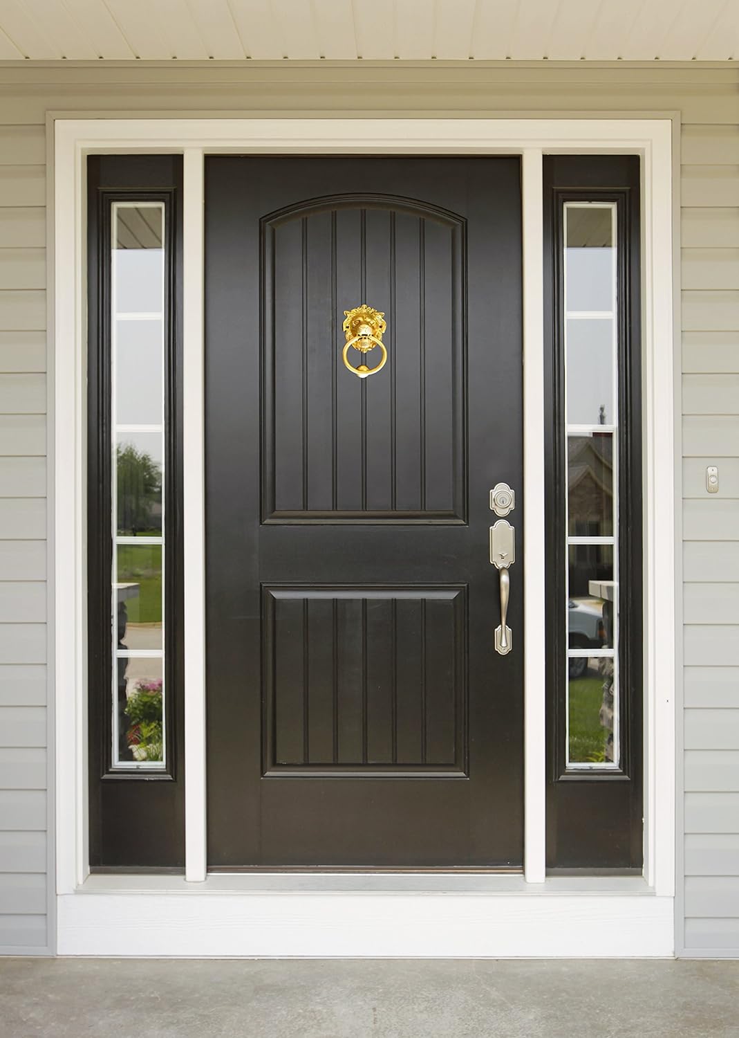 StonKraft Startseite Sammlung - schöne Messing Löwen Mund Türklopfer, Türzubehör, Tor Klopfer (6 Zol