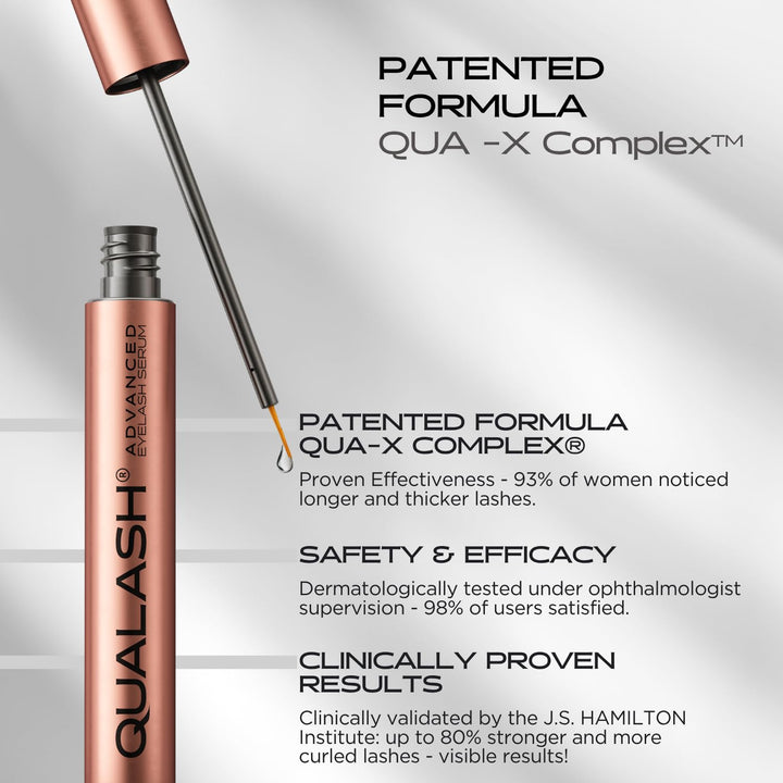 Wimpernserum für Long Lashes – QUALASH® Advanced Lash & Eyelash Serum 3,5 ml für schnell Wachstum, T