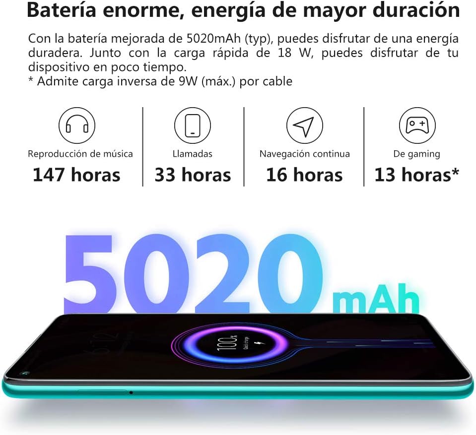 Xiaomi Redmi Note 9 - Smartphone RAM 4GB ROM 128GB 6.53 ”FHD + DotDisplay 48MP Quad Kamera Hotshot 3