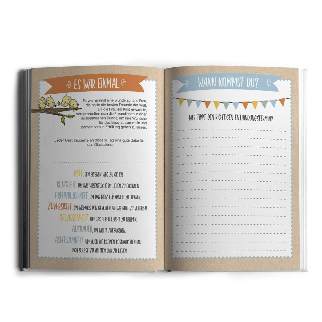 Mein Baby-Party Buch zur Geburt - Gästebuch zur Baby-Shower als tolle Erinnerung für Eltern und Kind