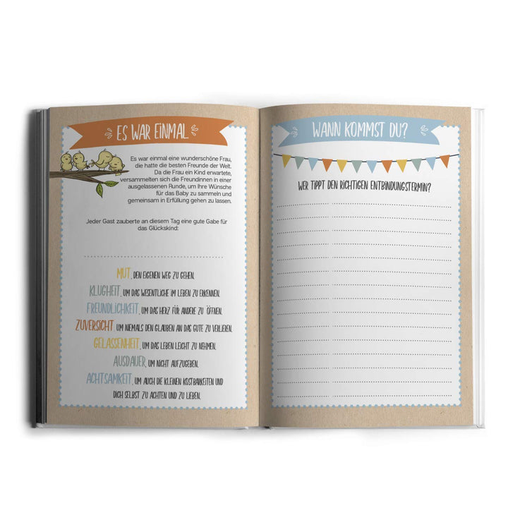 Mein Baby-Party Buch zur Geburt - Gästebuch zur Baby-Shower als tolle Erinnerung für Eltern und Kind