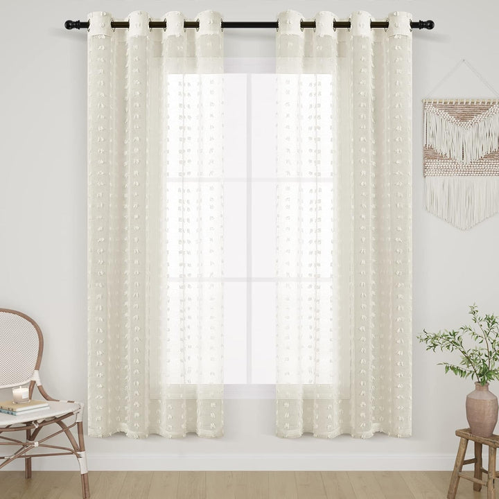 Joywell Natürlich Gardinen Wohnzimmer Vorhänge Transparente Voile Sheer Vorhänge Mädchenzimmer Leine