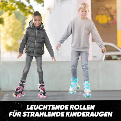 Apollo Super Quad X Pro | verstellbare Rollschuhe für Kinder | komfortable, grössenverstellbare LED