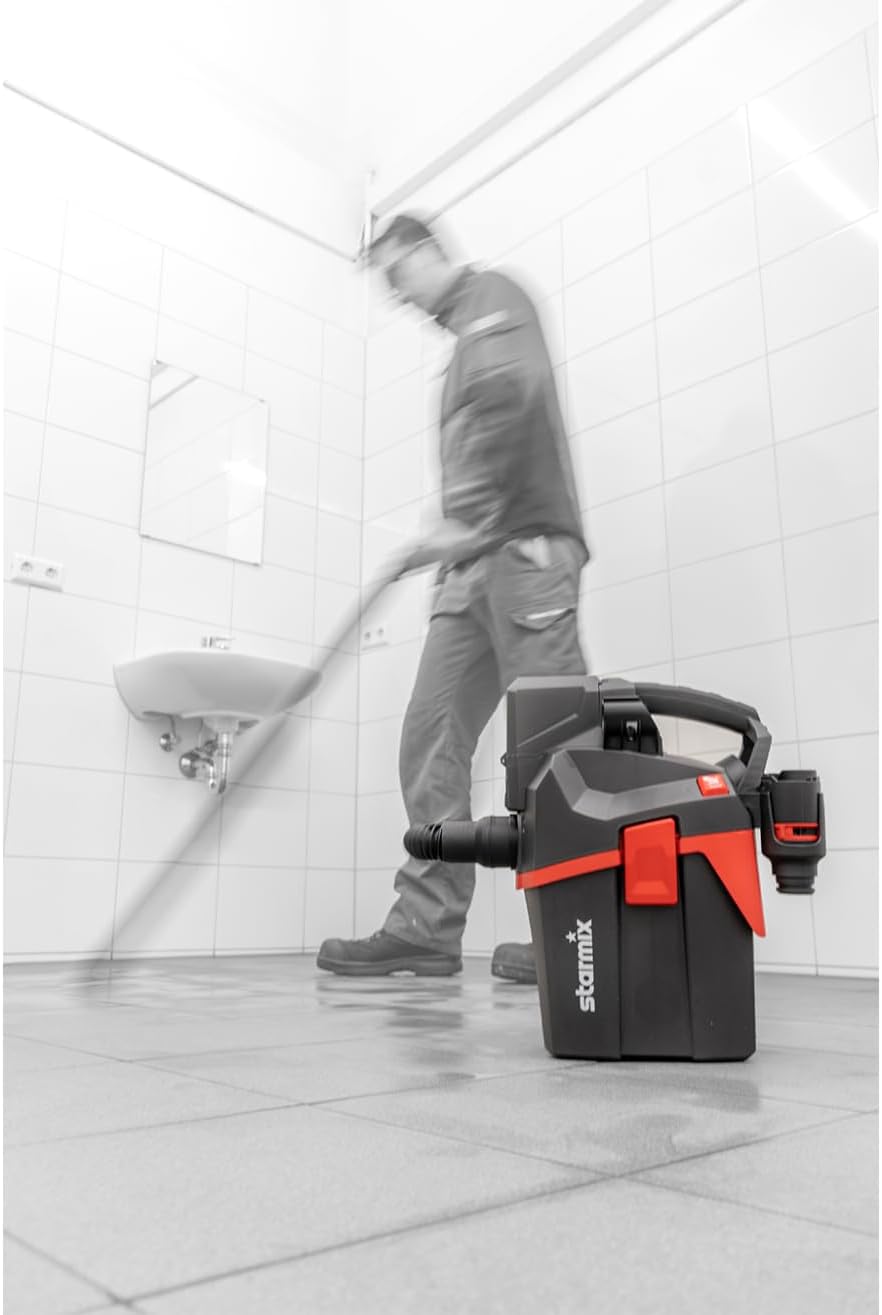 Starmix Akku Nass Trockensauger Set Smart L 18V - Industriesauger Staubklasse L mit Tragegurt flexib