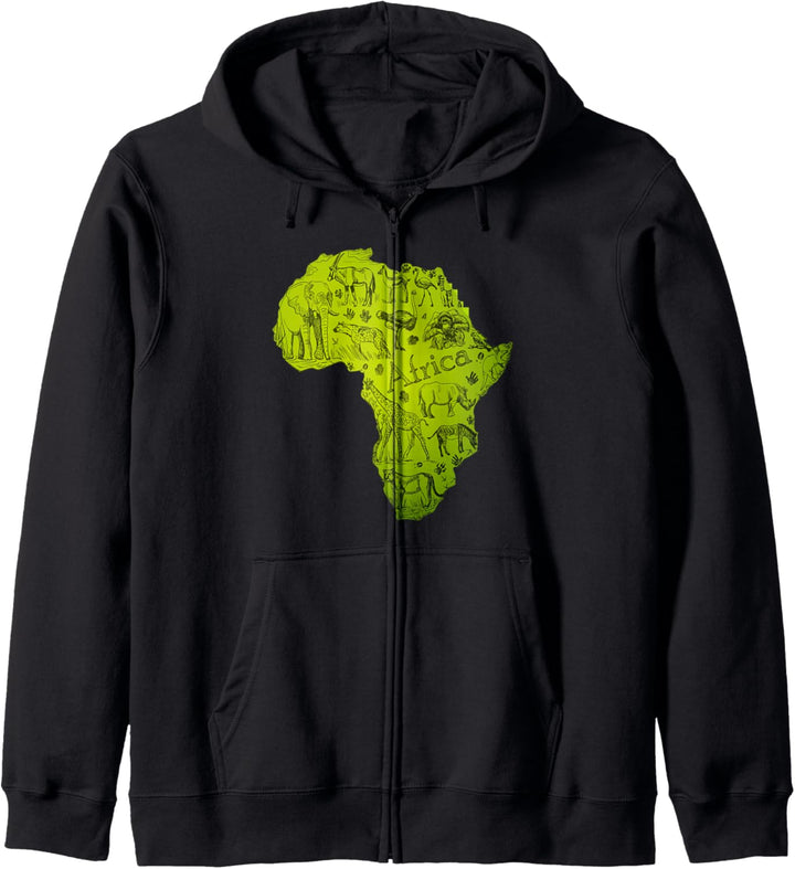 Afrika Stolz Afrikanisches Land Kontinent Liebe Big Five Safari Kapuzenjacke