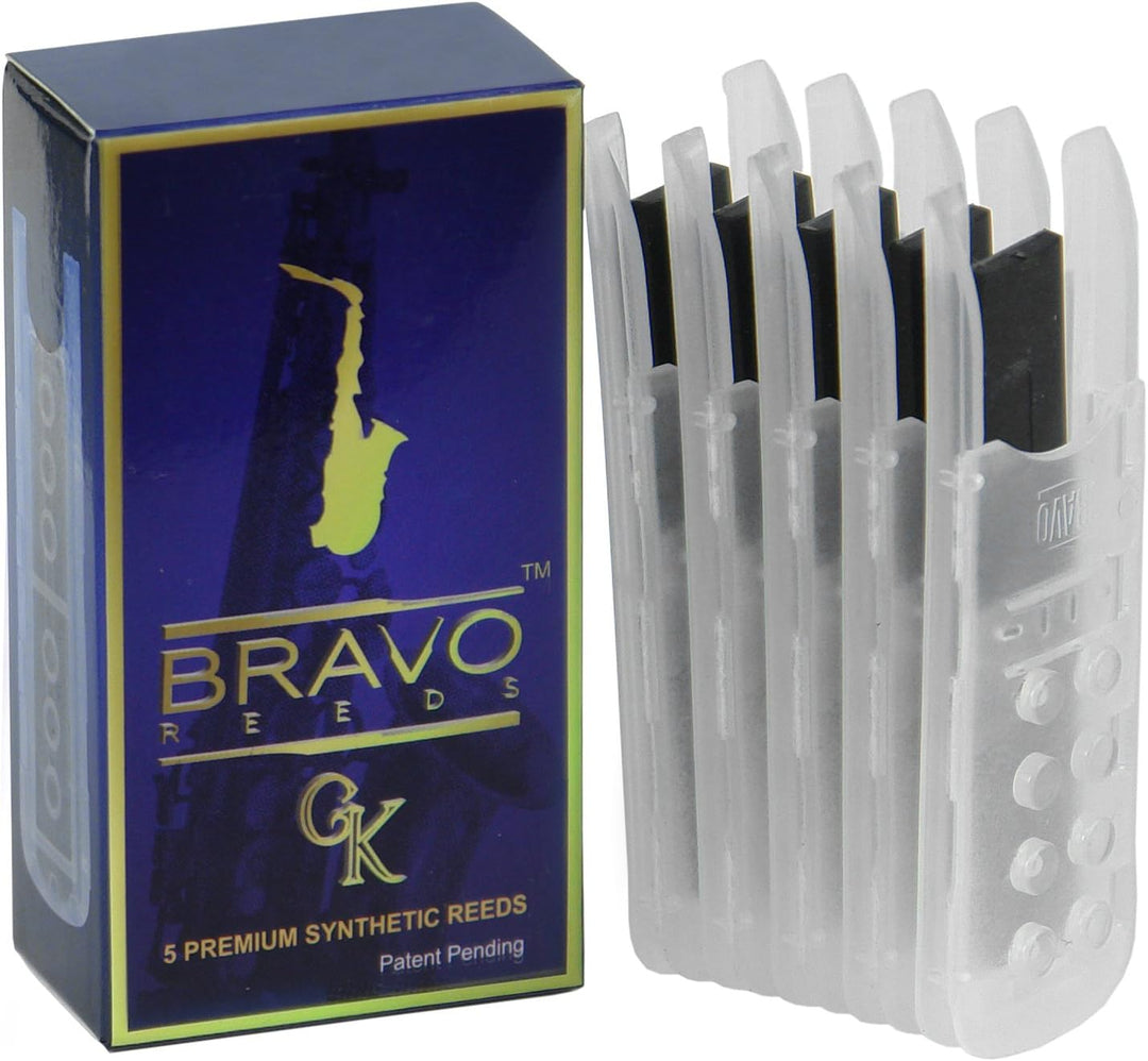 Bravo Reeds BR-AS20 Alto-Saxophon synthetische Blätter (5 Stück) Alt-Saxophonblätter - Stärke 2.0, A