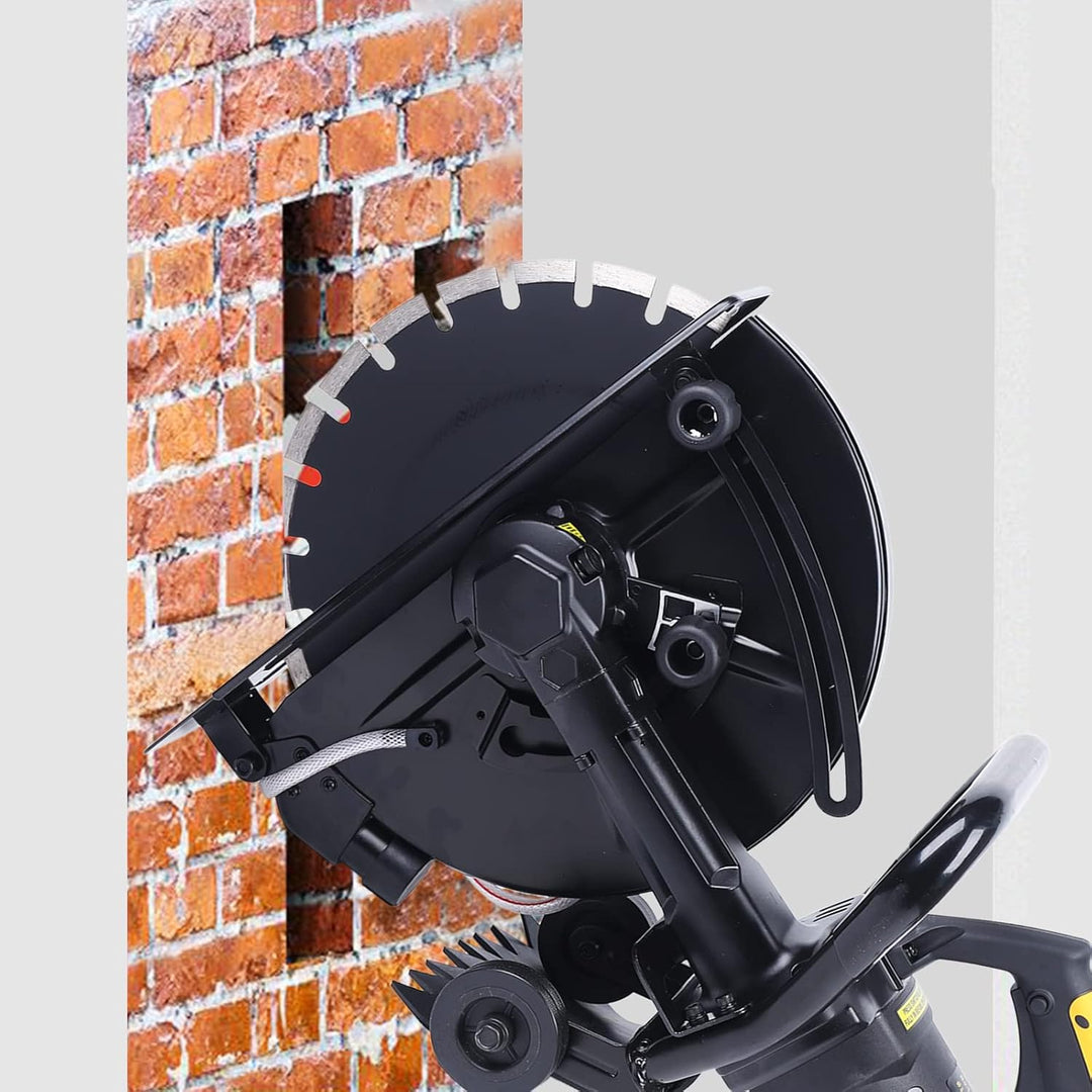 2800W Beton-Nutfräse 14 Zoll FI-Schutzschalter Nass Trocken 2-12cm Kupfermotor Staubfrei mit Wasserk
