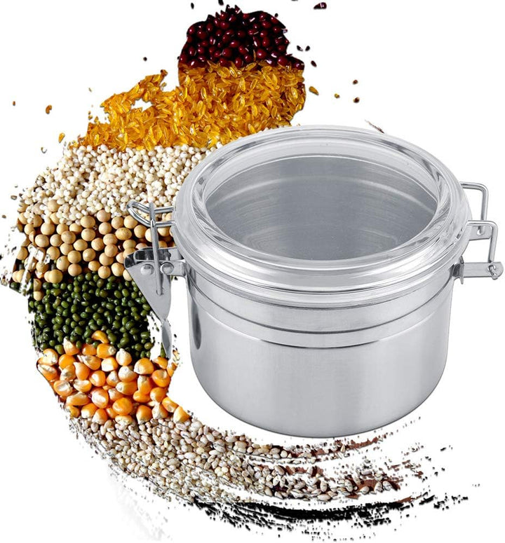 Tnfeeon Luftdichte Kaffeekanister Edelstahlbehälter 800ml mit原厂配件 für Küche Lagerung Tee Zucker Kaff