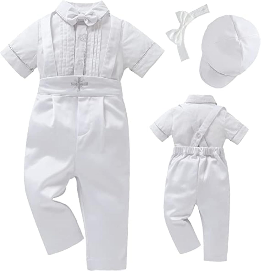 Booulfi Baby Kleidung Jungen Baumwollstoff Baby Anzug Junge Hochzeit Taufanzug Taufkleid Junge Weihn