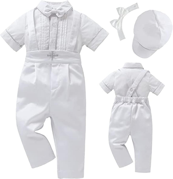 Booulfi Baby Kleidung Jungen Baumwollstoff Baby Anzug Junge Hochzeit Taufanzug Taufkleid Junge Weihn
