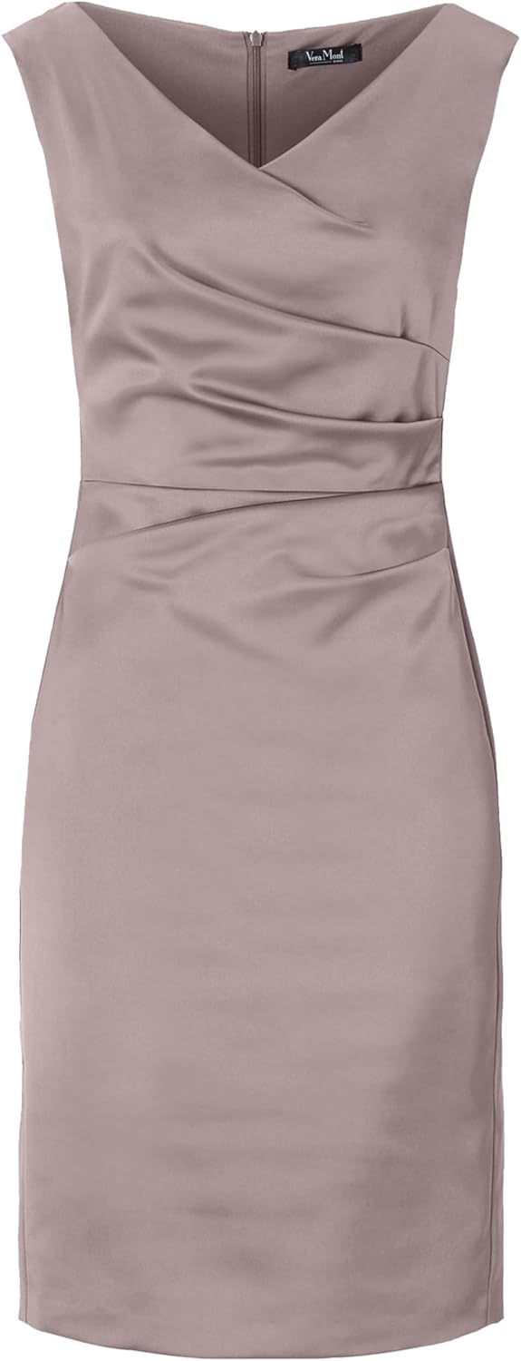 Vera Mont Damen Kleid 38 Braun (Smoky Taupe 7322), 38 Braun (Smoky Taupe 7322)