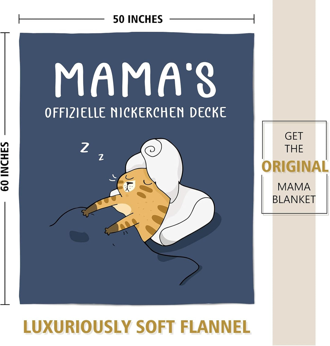 Geschenke für Mama – Lustige Kuscheldecke für Mama in besonders weicher Qualität – Geburtstagsgesche