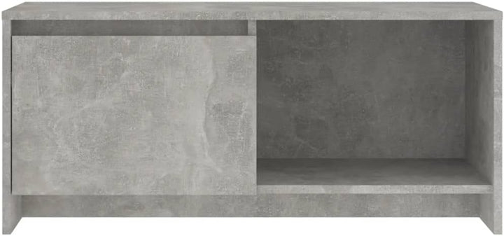 homiuse TV Board Betongrau 90x35x40 cm Holzwerkstoff Fernsehschrank Fernsehtisch TV Lowboard TV Komm