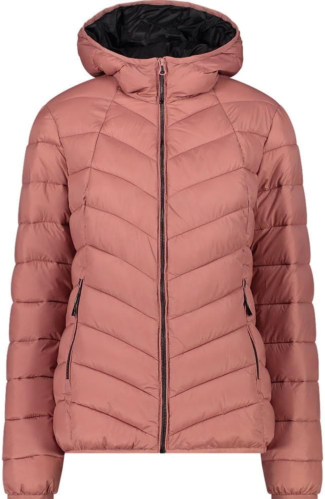 CMP Damen Damenjacke mit Fester Kapuze Gepolsterte Jacke XXS Quarz, XXS Quarz