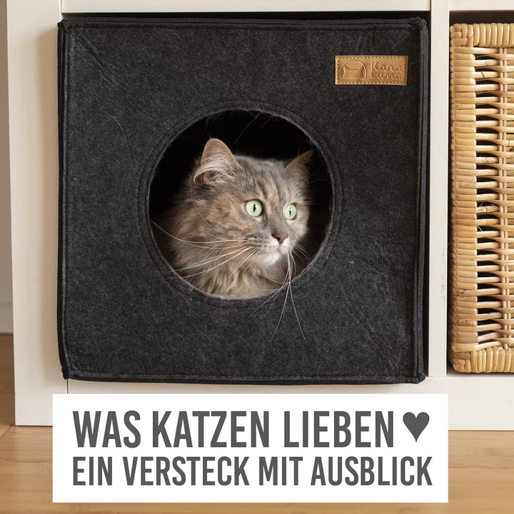 Katzenhöhle Filz fürs Regal z.B. IKEA Kallax oder Expedit I Kuschelhöhle Regal I Katzenhöhle für 2 K
