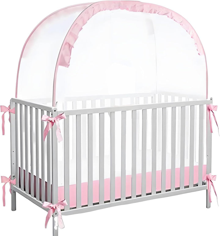 Kinderbett-Abdeckung, atmungsaktiver Netz-Bettschutz, Sicherheitsbarriere, 70 x 130 x 140 cm, hält d