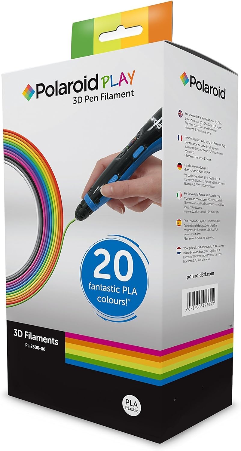 Polaroid 3D 3D-FP-PL-2500-00 technisches Zeichnen, plastic Filament Packungen in 20 fantastischen Fa
