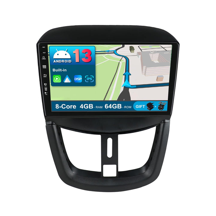 JOYX Android 13 Autoradio Passt für Peugeot 207 (2006-2015) - [4G+64G] - Eingebaut DSP/Carplay/Andro