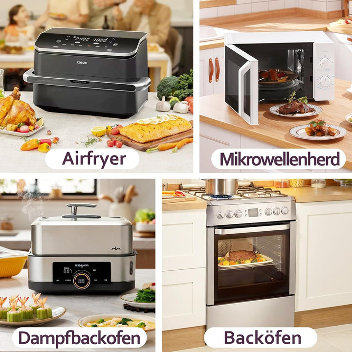 Silikonform Heissluftfritteuse Zubehör für COSORI Blaze TwinFry XXL 10L, 3 Stück Airfryer Silikonfor