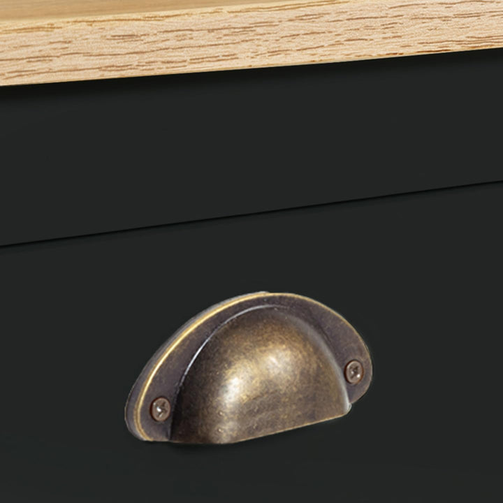 IDMarket TV-Schrank, 113 cm, ISIS-Kampagne, Holz und Schwarz