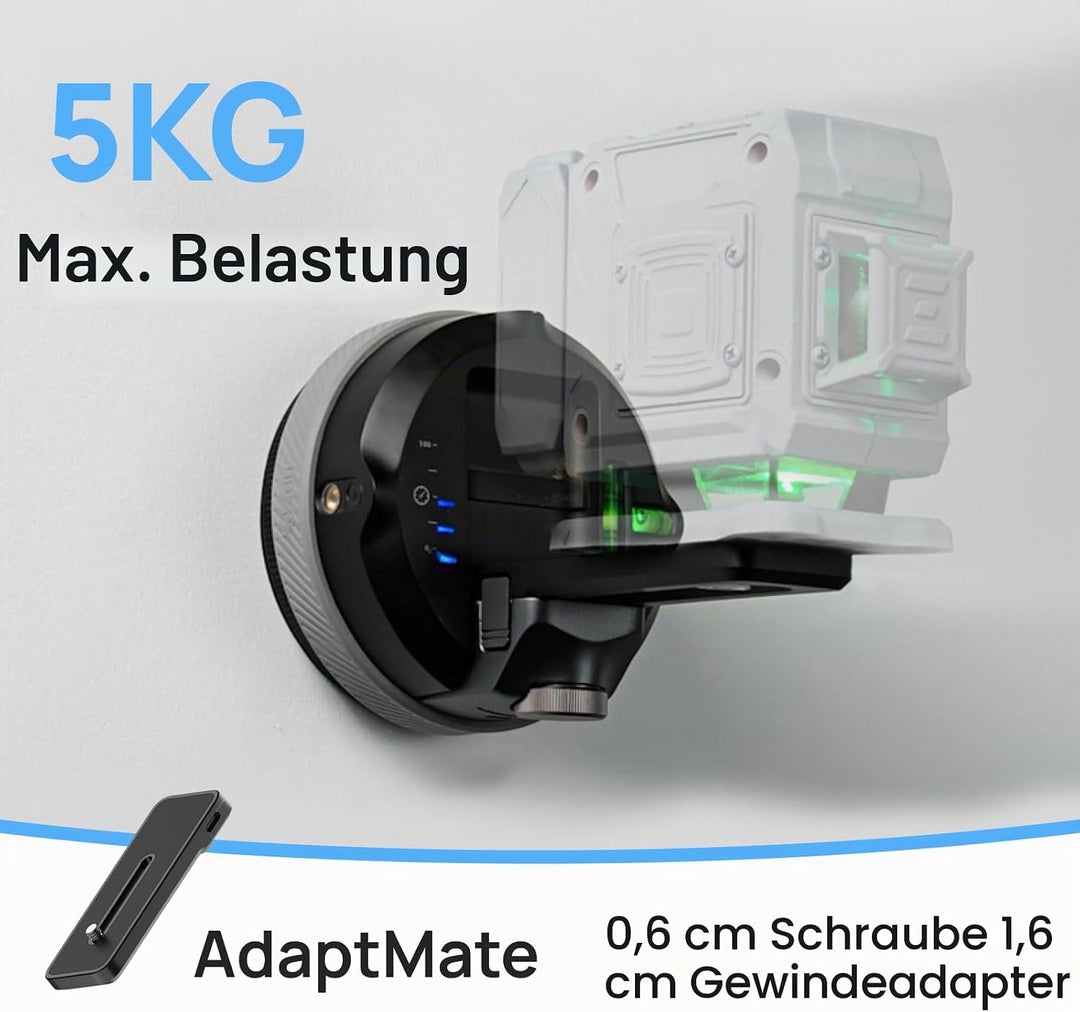 HOZO M-Cube 02 Laser Wasserwaage mit Wandhalterung – Kreuzwasserwaage mit grüner Vertikal- und Horiz