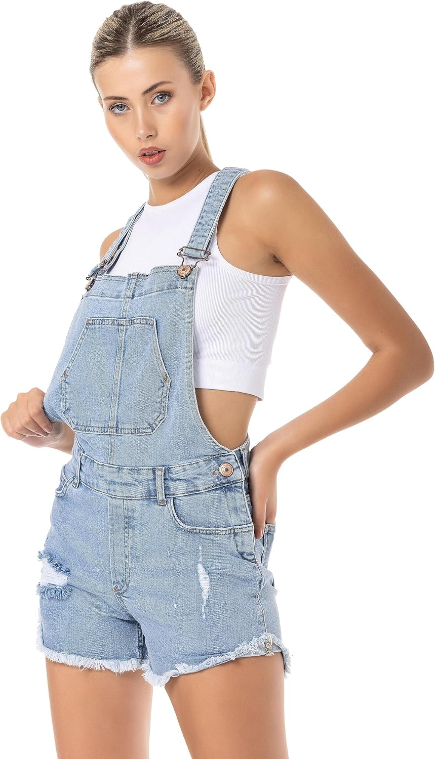 Redbridge Denim Latzhose für Damen Jeans Overall Jumpsuit 27W Hellblau, 27W Hellblau