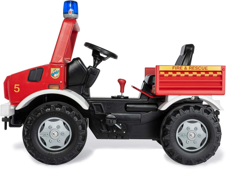 Rolly Toys 038220 rollyUnimog Feuerwehr Edition 2020 (Kinderunimog, Tretfahrzeug) - inkl. RollyFlash
