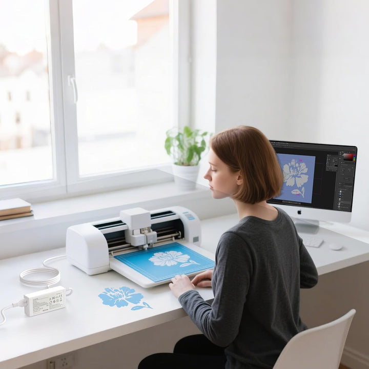 24V weisses Ladegerät für Silhouette Cameo 5 4 3 2 1 SD Portrait Studio Elektronisches Schneidwerkze