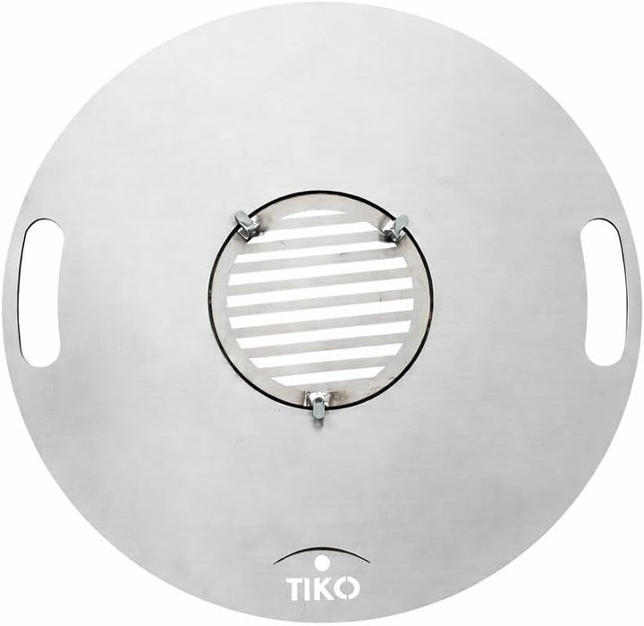 Plancha Grillplatte Ø 80 cm mit Grillrost aus 5 mm Stahl