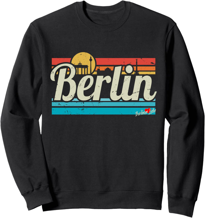Berlin Schriftzug Retro Vintage Surfer Sunset Berliner Liebe Sweatshirt