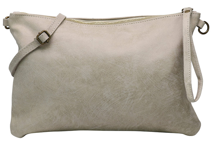SH Leder Echtleder Umhängetasche Clutch im vintage look mittelgross Tasche Abendtasche 33x22cm Clara