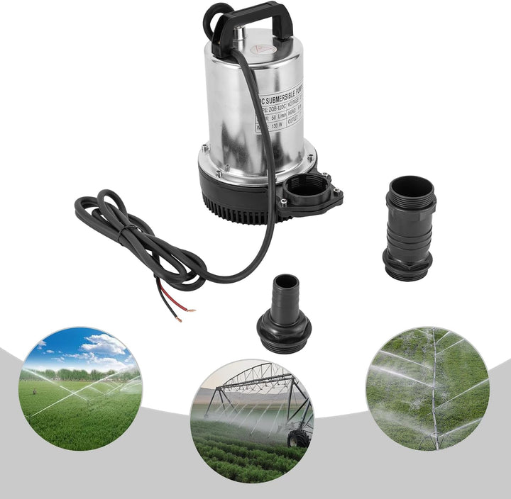 Tauchpumpe Wasserpumpe, 12V 6000L/H Submersible Pump High Water Supply Pressure Fish Pump 160W Für G