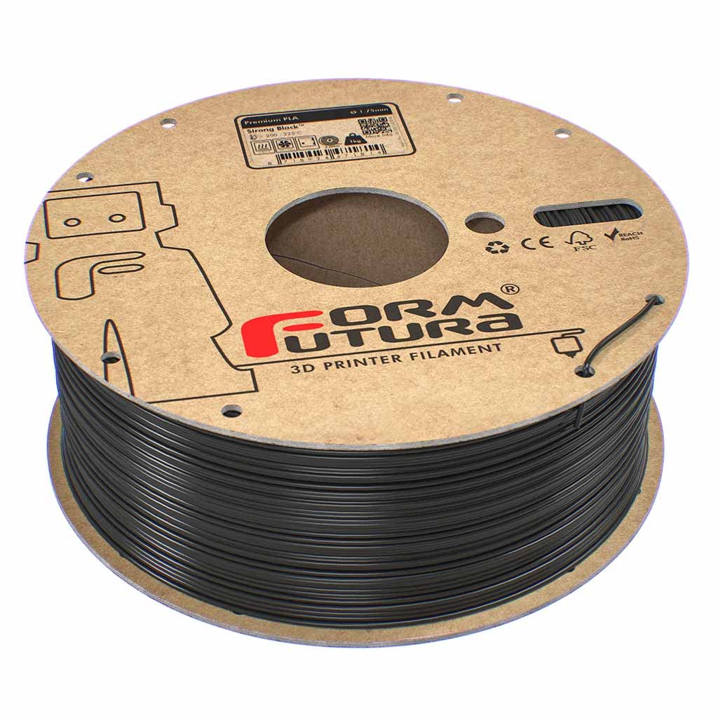 FormFutura - Premium PLA (Strong Black, 1.75mm, 1000 gram) Strong Black 1000 gram 1.75mm, Strong Bla